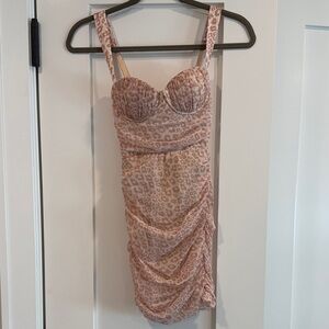 Oh Polly Animal Print Mini Dress